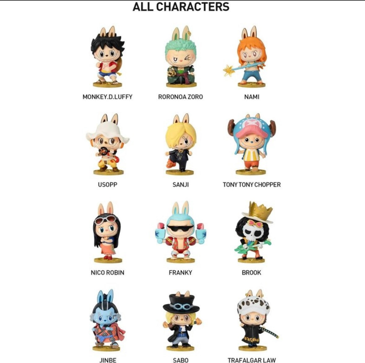 Pop mart: The Monsters x One Piece
